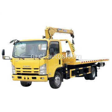 Isuzu 4x2 6 тонн 700p Flatbed Tow -Truck с краном